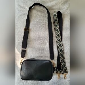 Black Crossbody Bag With 2nd Strap